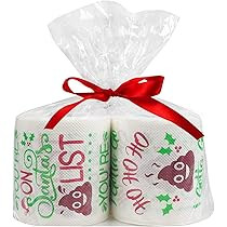 Amazon.com: Tifeson Christmas Decorations Funny Toilet Paper - 2 Pcs HO HO HO Hilarious Poop Toilet  | Amazon (US)