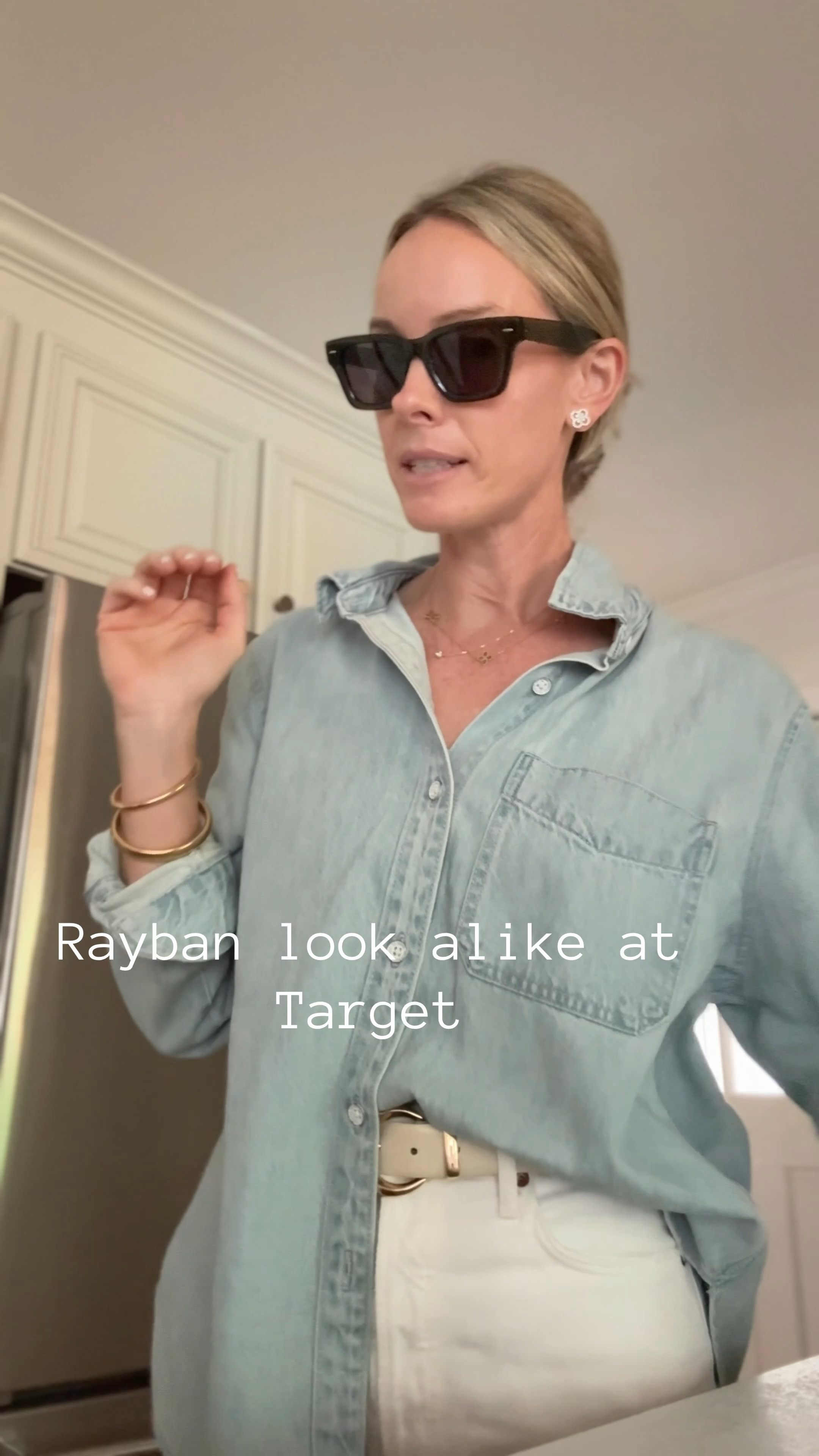 These dark green/gray acrylic sunnies are so good!! Love the rayban shape ( also similar to some ysl ones right now! ) very comfy too. 

#LTKFindsUnder50