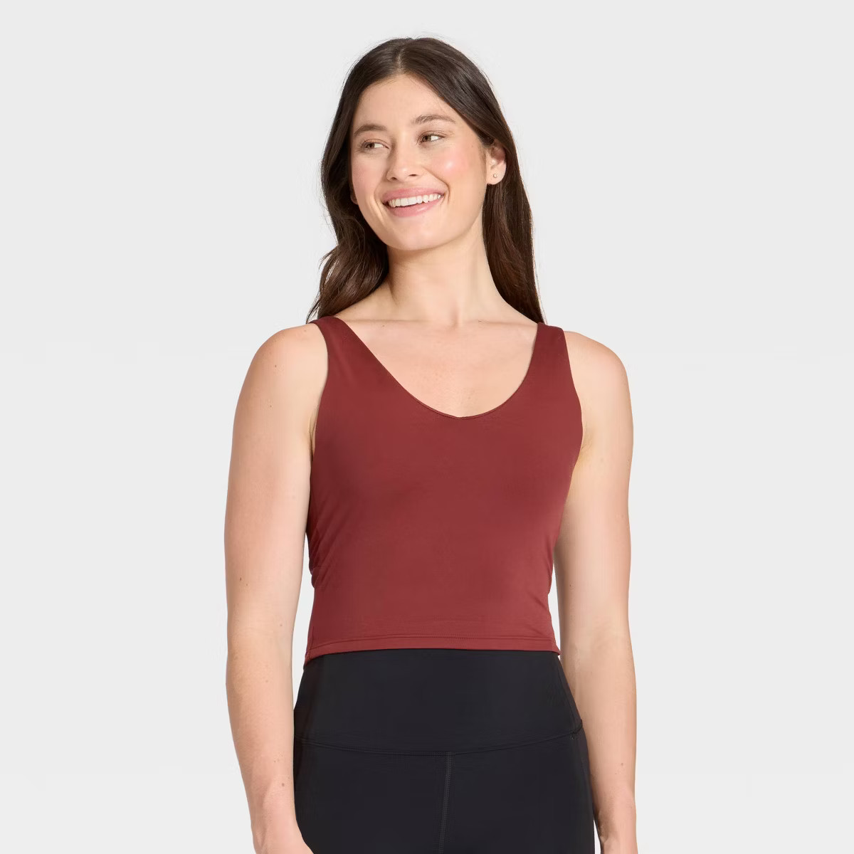 Women's Flex V-Neck Cropped Sports Bra - All In Motion™ | Target