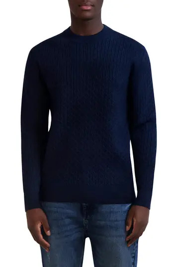 KARL LAGERFELD PARIS Texture Sweater in Navy Blazer at Nordstrom Rack, Size Medium | Nordstrom Rack