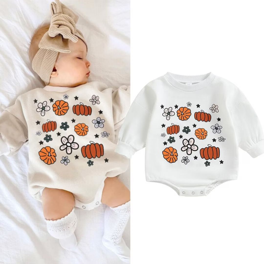 Cute Little Pumpkin Romper Fall Baby Bodysuit Pumpkin Baby - Etsy | Etsy (US)