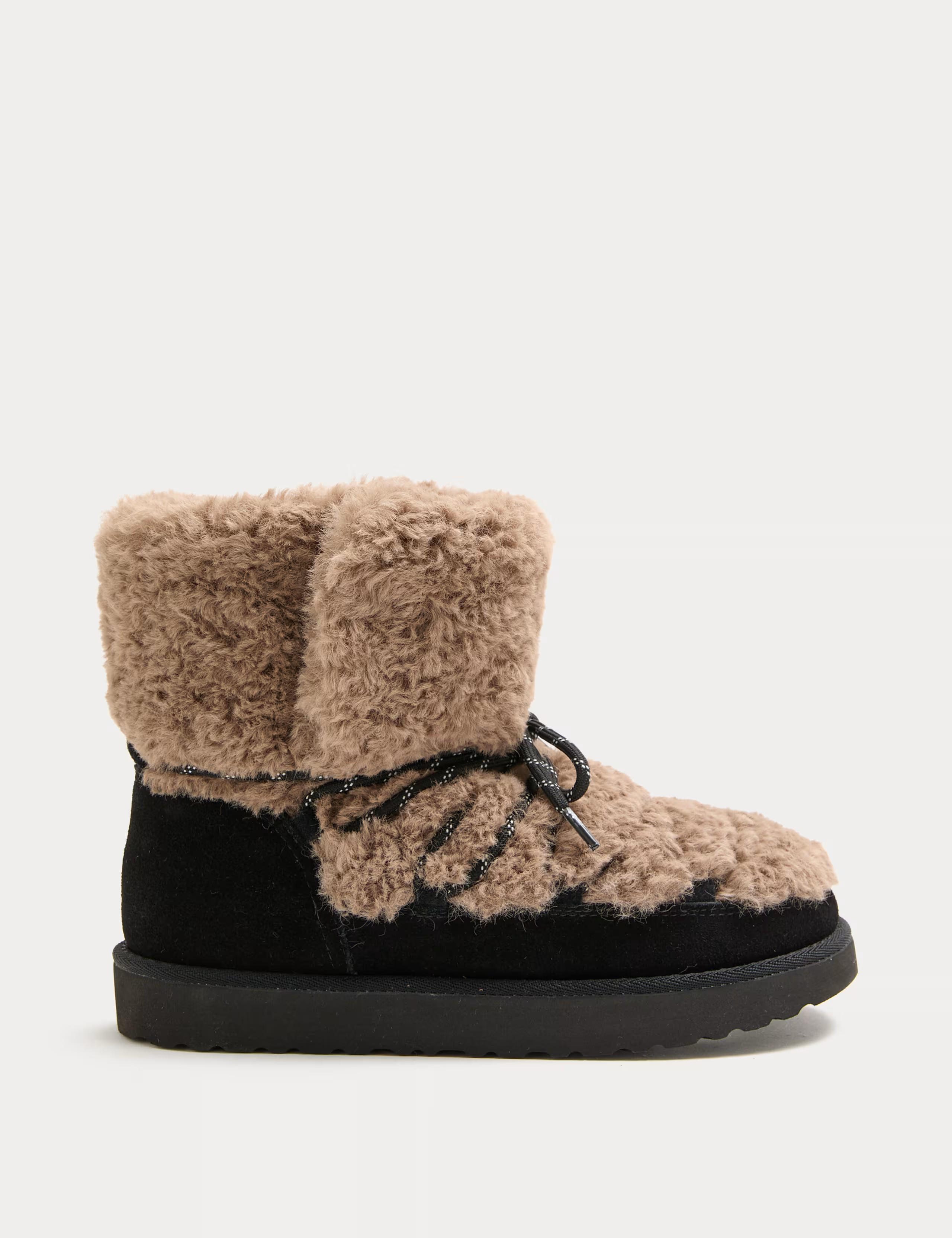 Borg Chunky Lace Up Winter Boots | Marks & Spencer (UK)