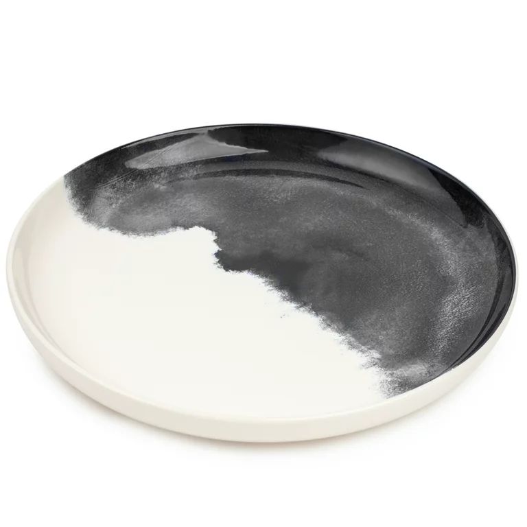 Thyme & Table Dinnerware Grey Drip Stoneware, 12 Piece Set | Walmart (US)