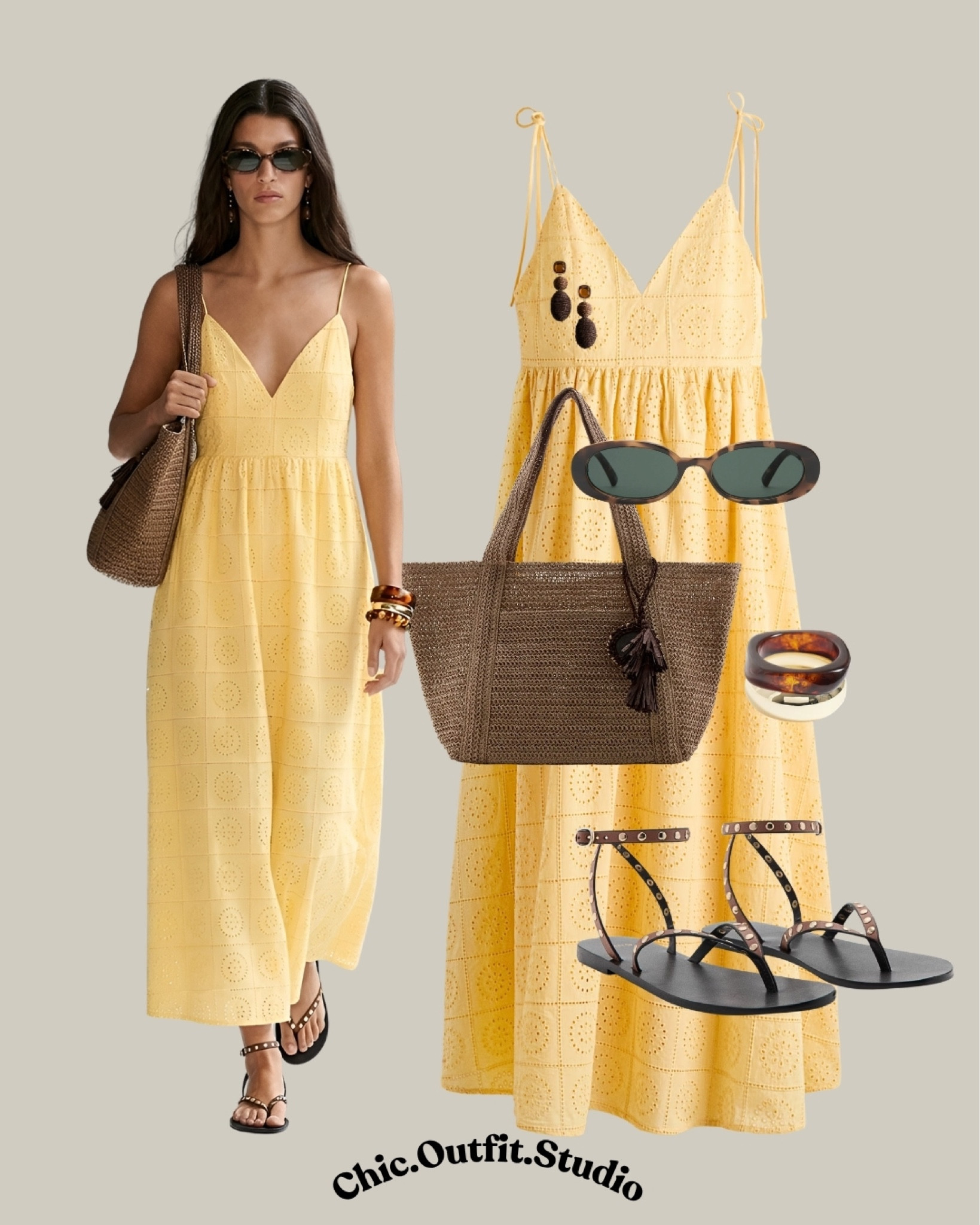 Butter Yellow Day Dress
Butter Yellow Summer Day Dress Outfit

A soft butter yellow embroidered day dress paired with woven textures and minimalist black sandals creates the ultimate effortless summer outfit. The relaxed silhouette feels feminine, breathable, and elevated while the dark accessories add contrast and sophistication. Perfect for beach vacations, seaside lunches, summer cafés, sightseeing, resort mornings, or warm weekend strolls.

Tags: butter yellow dress outfit, summer day dress women, vacation outfit summer, effortless resort wear, feminine casual outfit, woven tote summer look, chic flat sandals outfit, European summer style, relaxed elegant outfit, lightweight summer dress, casual vacation fashion, warm weather outfit women

#LTKsummer #LTKshoes #LTKdresses