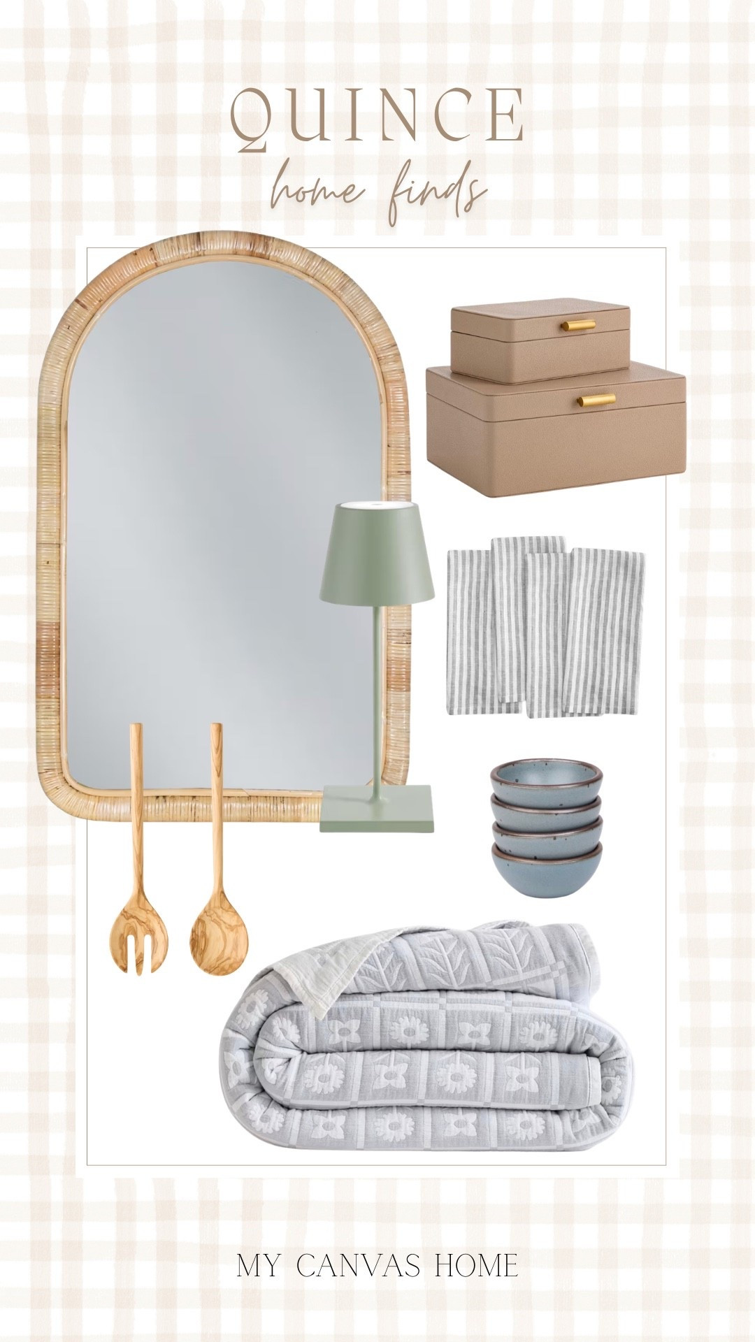 Loving this mix of home finds from Quince! They strike the perfect balance between being neutral and eye-catching. My personal favorite? This arched rattan mirror—so beautiful! Plus, you can’t beat these prices. #QuincePartner @Quince

#LTKHome
