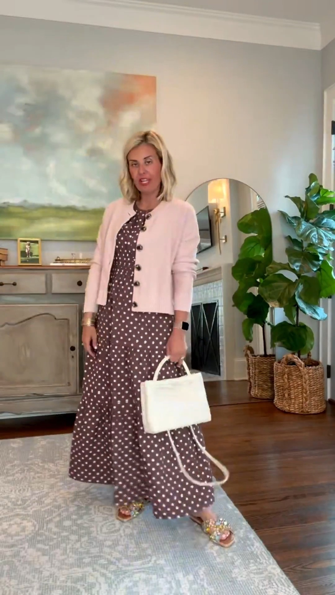 Polka dot perfection in the form of a dress - a dress we are mixing and matching all the ways! Layer a blazer or a sweater to change up the look, and be glad you can grab it all under $100 a piece when you shop @quince. Oh, and be sure to add my go to slide on shoes & everyday handbags! 

I’m in size XS in almost everything at Quince! #quincepartner

#LTKOver40 #LTKdayinmylife #LTKmomlife