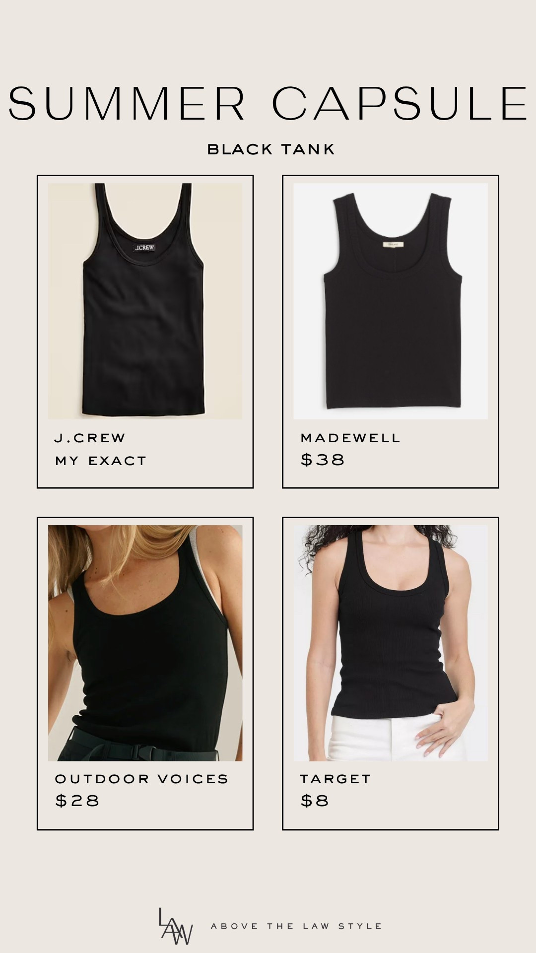 Summer Capsule: Black Tank

#LTKStyleTip #LTKFindsUnder50 #LTKSummerEdit