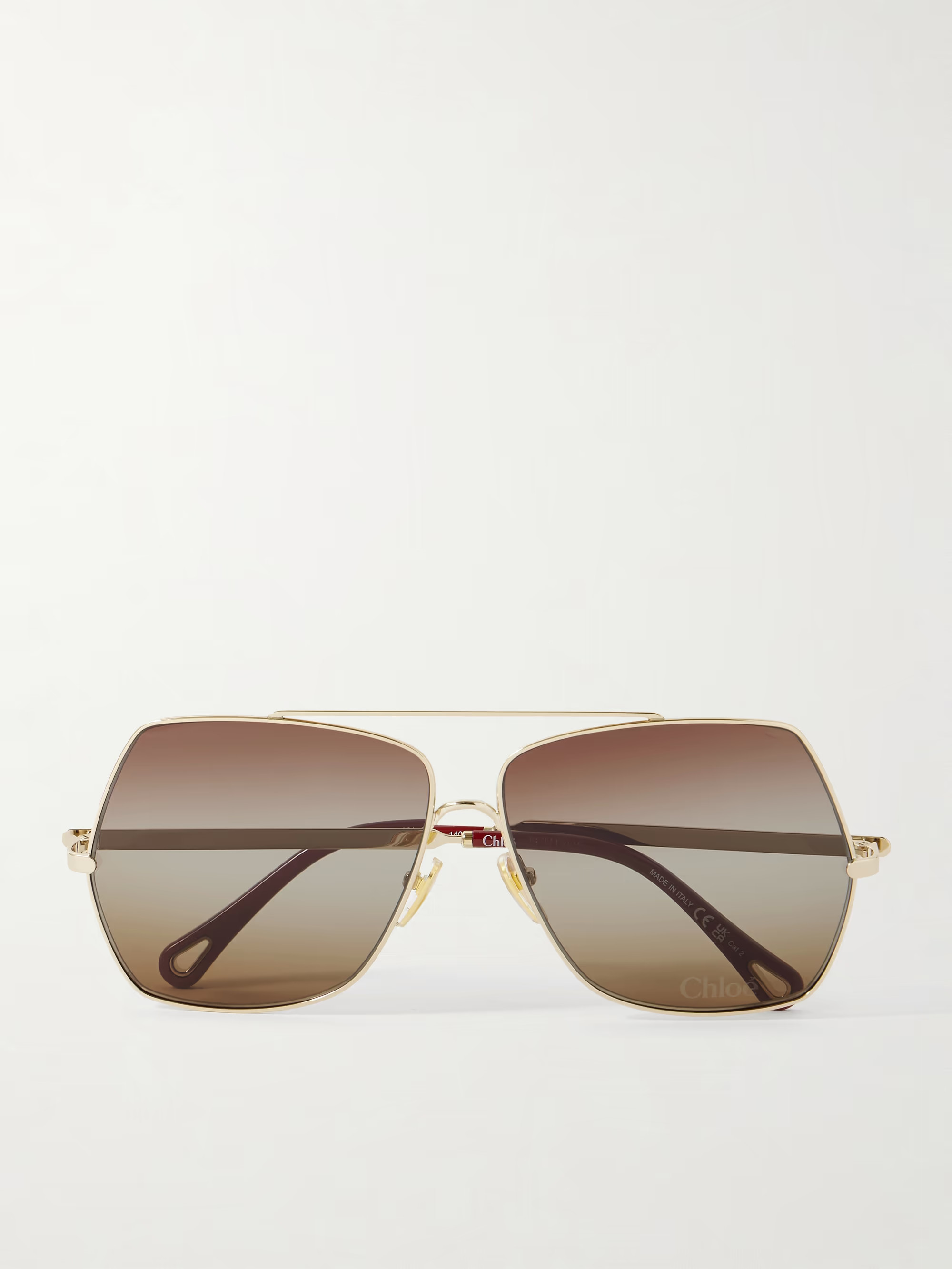 Oversized aviator-style gold-tone sunglasses | NET-A-PORTER APAC