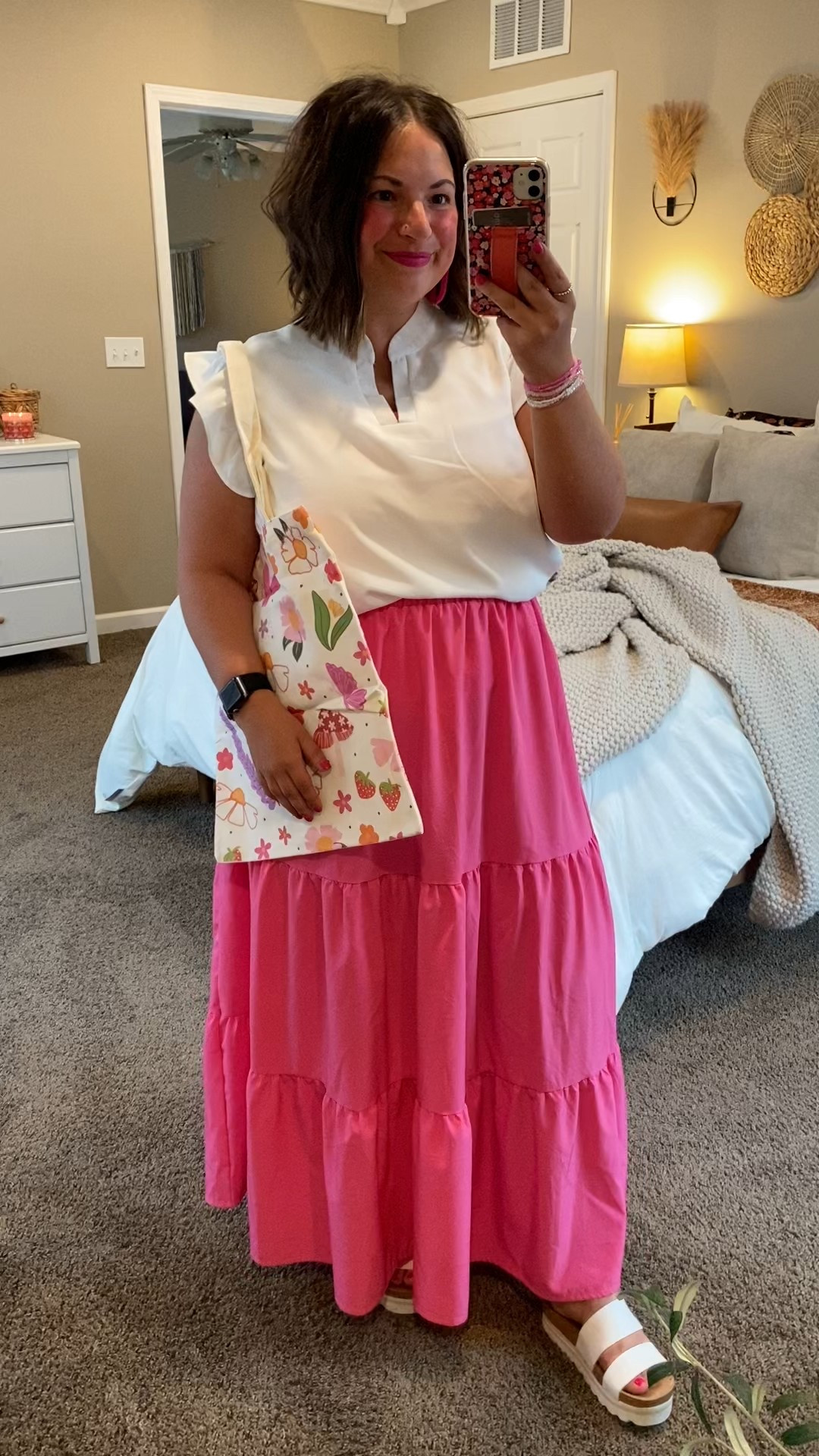 Maxi skirt, a blouse & sandals is the  ultimate teacher outfit combo! ✨ Comfy, stylish, and ready for the day 🩷 How darling is this tote bag?! 🌸

sandals: fit true to size // wearing a 5
skirt: fits true to size // wearing a large
blouse: fits a tad small // wearing a large 

 

#LTKWorkwear #LTKStyleTip #LTKSaleAlert