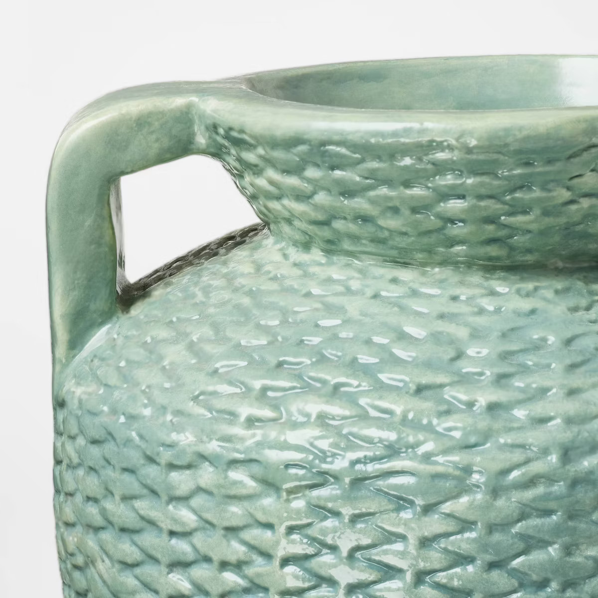 Large Woven Texture Ceramic Vase Blue - Threshold™ designed with Studio McGee | Target