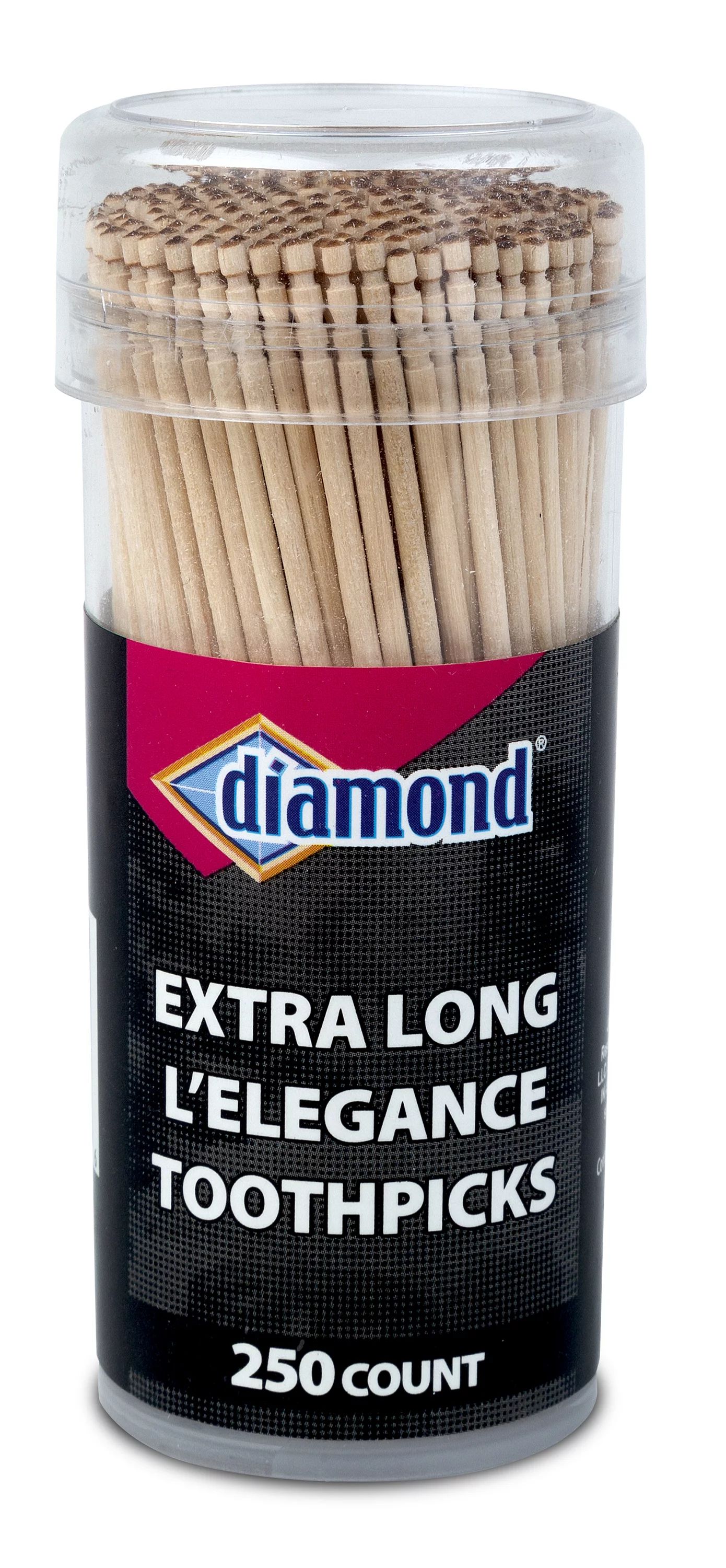 Diamond L'Elegance Extra Long Wooden Toothpicks 250 Count - Walmart.com | Walmart (US)