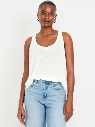 Linen-Blend Tank Top | Old Navy (US)