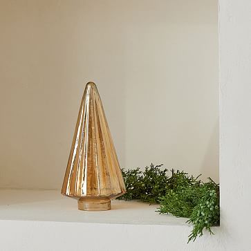 Fluted & Swirl Decorative Glass Trees - Luster Gold | West Elm (US)