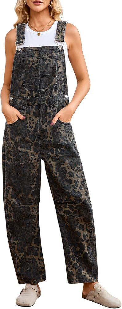 Kedera Women's Denim Overall Casual Straight Wide Leg Bib Jeans Overall Adjustable Straps Denim R... | Amazon (US)