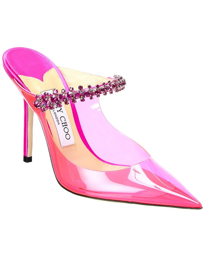 Jimmy Choo Bing 100 Plexi & Satin Pump | Shop Simon