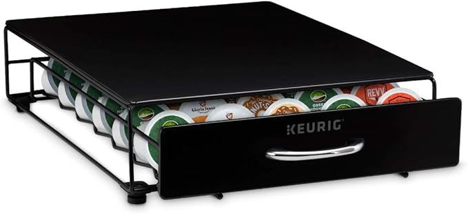 Keurig Under Brewer Storage Drawer, Coffee Pod Storage, Holds Upto 35 Keurig K-Cup Pods, Black | Amazon (US)