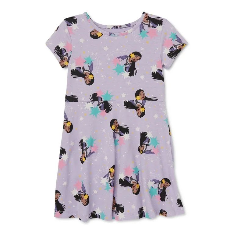 Wish Toddler Girl Print Skater Dress, Sizes 12M-5T | Walmart (US)