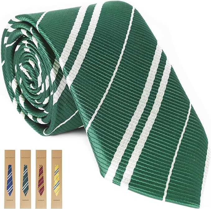 Cosplay Tie for Birthday Party Costume Accessory Regular Length Classic Green Necktie, Unisex Adu... | Amazon (US)