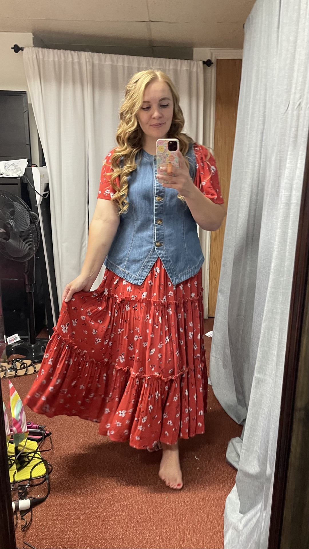 If only getting ready was that easy! 
I love adding a vest to a twirly dress!!

#LTKootd #LTKSeasonal #LTKSaleAlert