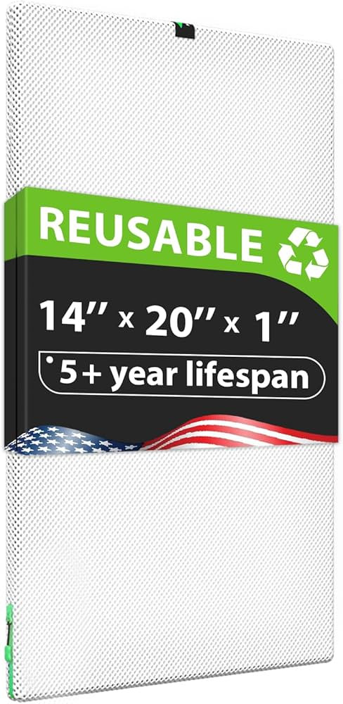 Reair 14x20x1 Air filter, Washable and Reusable Air Filter 14x20x1 for AC HVAC Furnace, MERV 8 Ai... | Amazon (US)