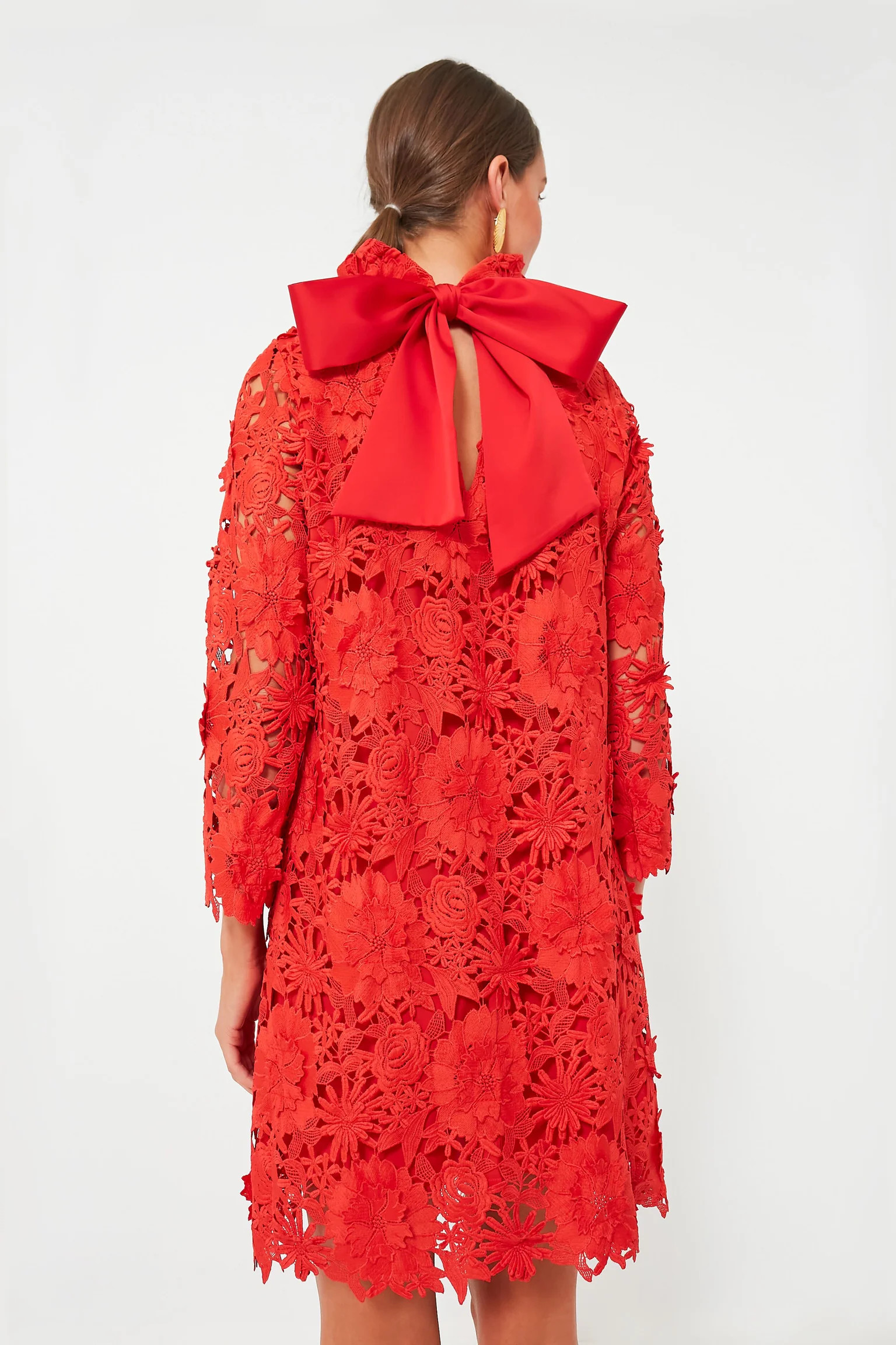 Red Guipure Lace Daphne Dress | Tuckernuck (US)