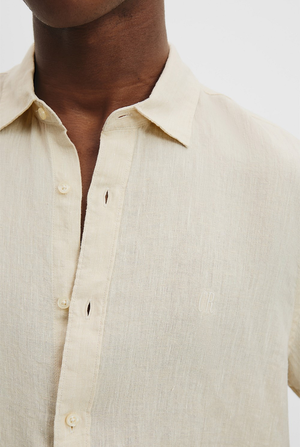 Regular Fit Organically Grown Linen Short Sleeve Shirt | Country Road