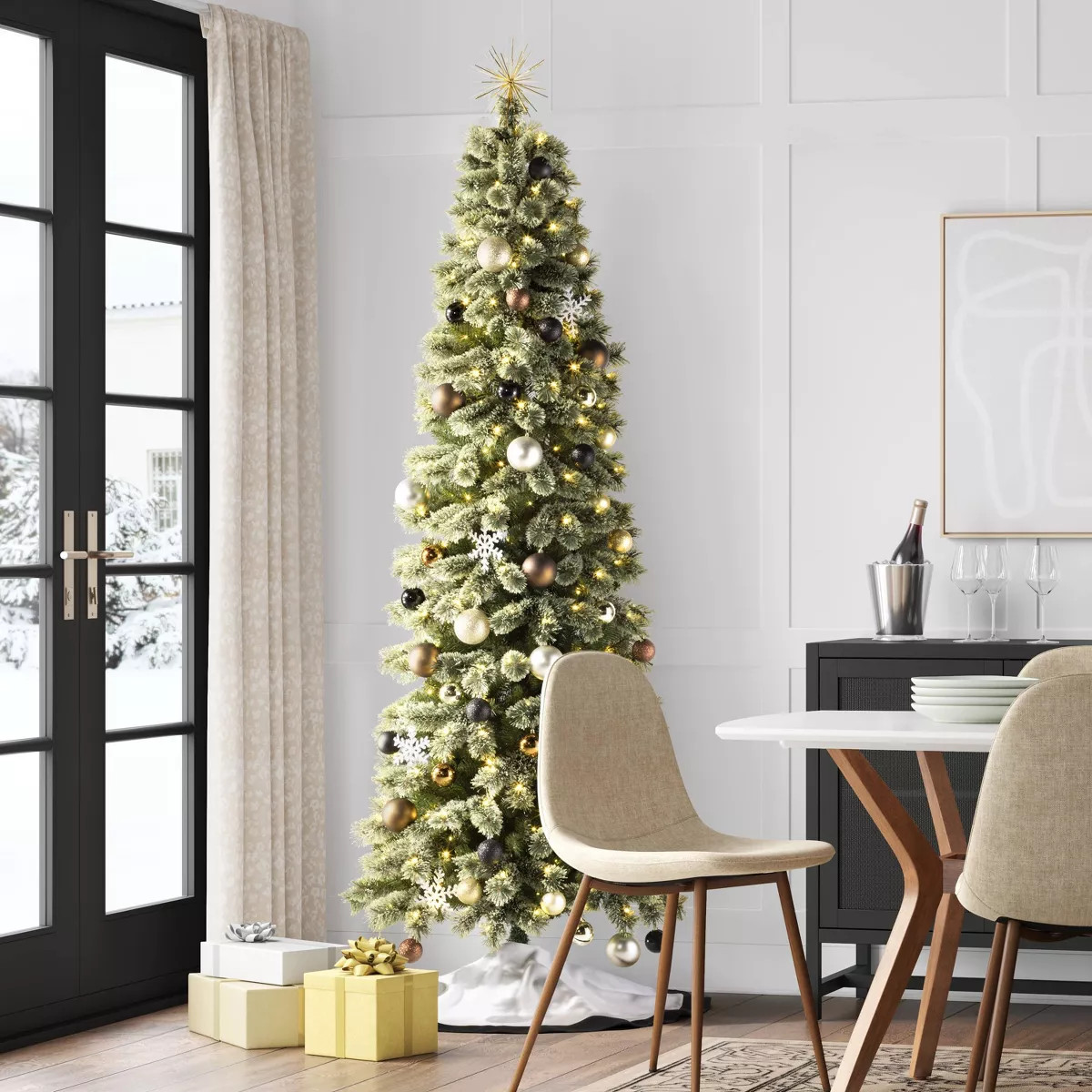 9' Pre-lit Slim Virginia Pine Artificial Christmas Tree White LED Lights - Wondershop™ | Target