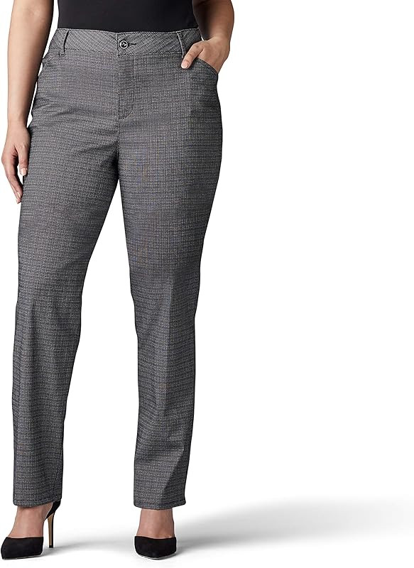 Lee Women's Plus Size Relaxed Fit All Day Straight Leg Pant | Amazon (US)