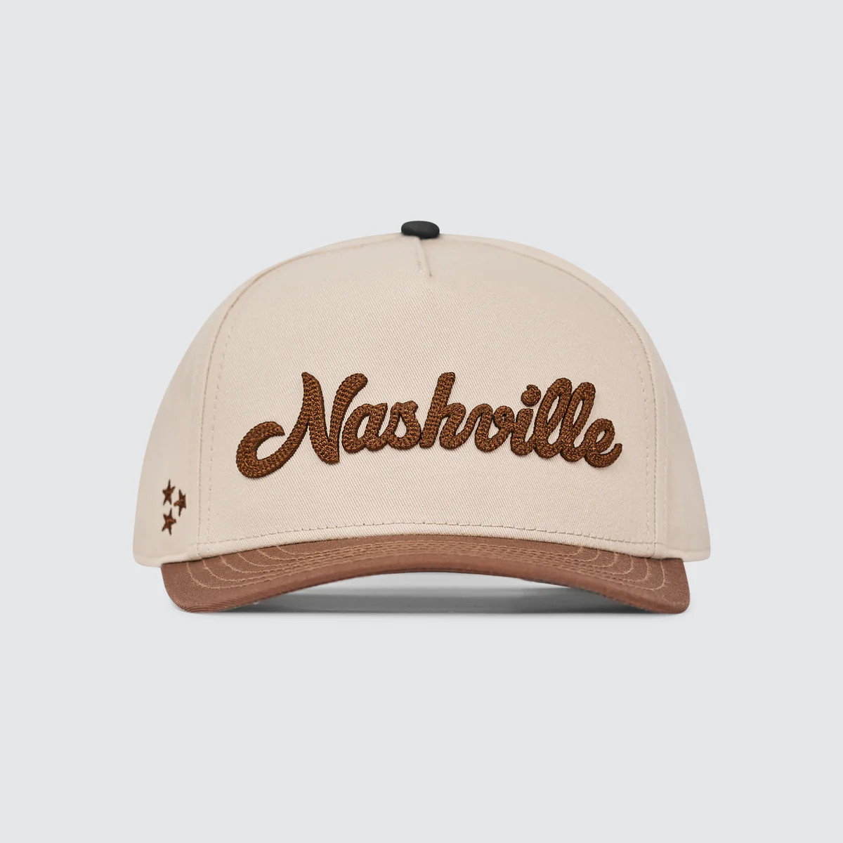 Nashville Chain Stitch Snapback [Brown/Natural] | The NASH Collection