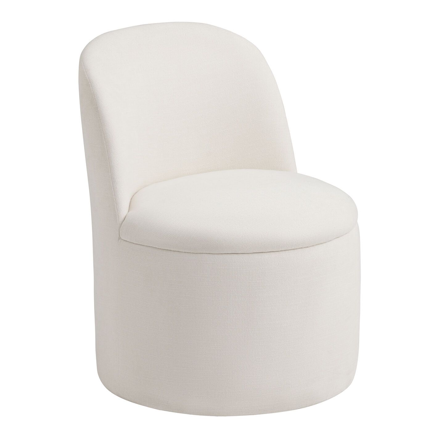Mirah Round Upholstered Swivel Dining Chair | World Market