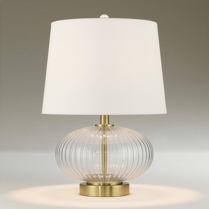 360 Lighting Darrah 20" High Clear Glass Table Lamp | Amazon (US)