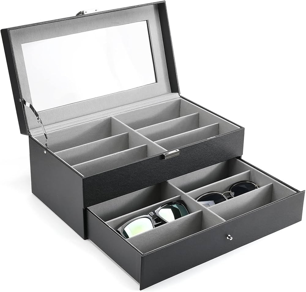 ProCase Sunglass Organizer for Dad Gift, 12 Slots Multiple Glasses Organizer Multi Leather Eyegla... | Amazon (US)