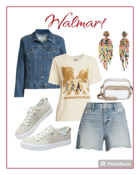 Walmart cute graphic tee with jean shirt and jean jacket. Love the bag too. 

#summeroutfit
#shorts
#jeanjacket
#walmartfashion

#LTKfindsunder50 #LTKstyletip #LTKSeasonal