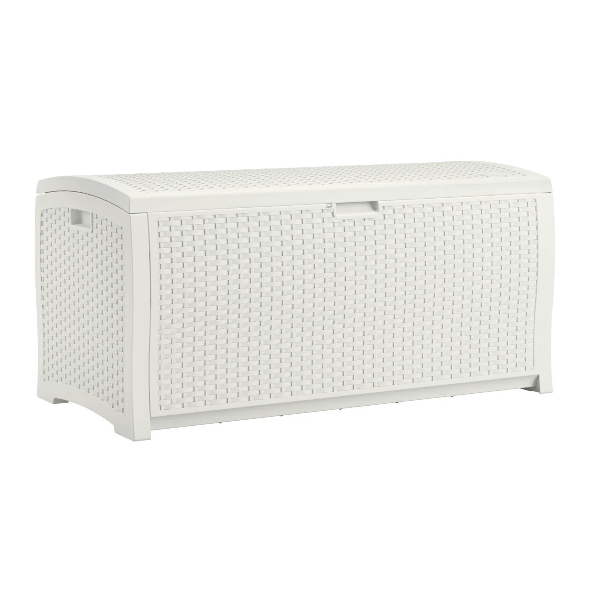 Suncast 50 in. W x 25.5 in. D Resin Wicker Deck Box for Outdoor Storage, Made in the USA | Wayfair North America