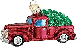 Old World Christmas Ornaments: Old Truck with Tree Glass Blown Ornaments for Christmas Tree (4602... | Amazon (US)