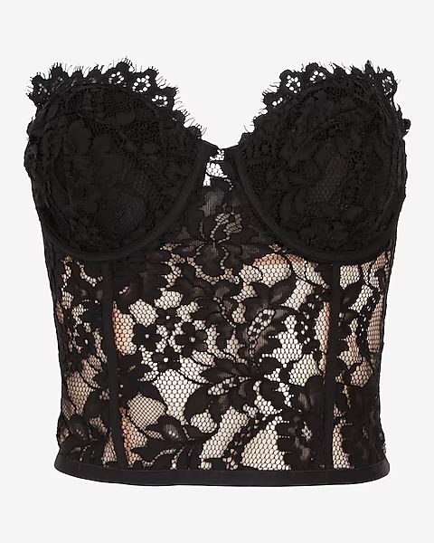 Allover Lace Strapless Corset Tube Top | Express