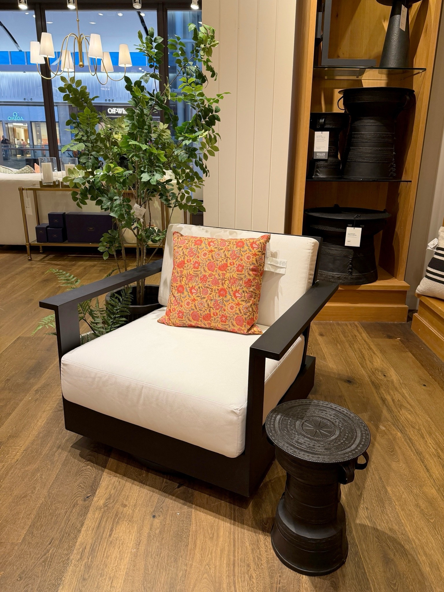 Modern patio find! 😍 The Malibu Metal Swivel Outdoor Lounge Chair from Pottery Barn has such a sleek, bold look in the black finish. 🖤 Loving the clean lines and modern shape for an outdoor setup that feels simple, elevated, and perfect for patio season! ☀️ #PotteryBarn #OutdoorFurniture #PatioInspo

#LTKHome #LTKSaleAlert #LTKSeasonal