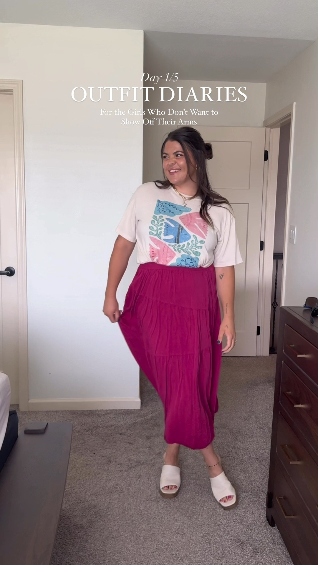 This is for my besties who don’t LOVE to show off their arms- because while we aren’t ashamed of them sometimes we just aren’t feeling sleeveless!

I’ll share 5 days worth, trying to make them all Amazon 🤍 lmk if this is your vibe! 


Midsize Amazon fall outfit - perfect for teachers! Midi skirt, teacher outfit, mom outfit, graphic tee, colorful outfit, fall transition, September outfit, Amazon tee, Amazon fashion 

#LTKFindsUnder50 #LTKMidsize #LTKStyleTip