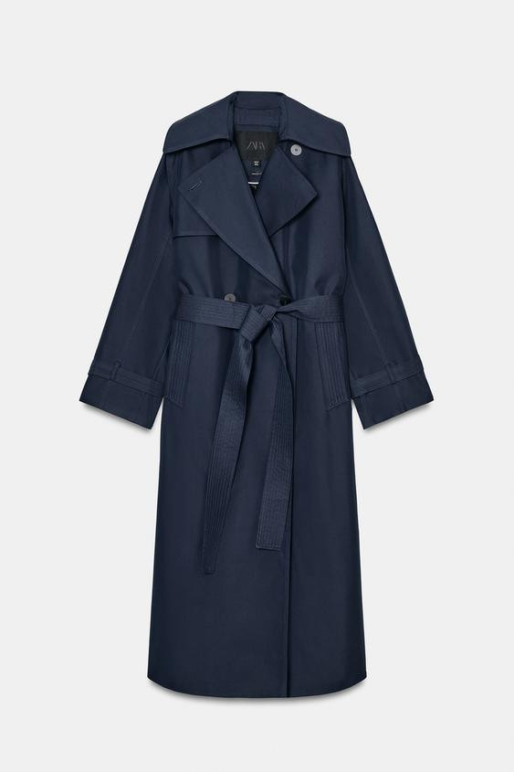 ZW COLLECTION OVERSIZE BELTED TRENCH COAT | Zara AU
