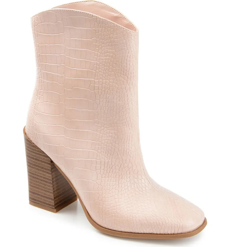 JOURNEE COLLECTION Brekkin Croc Embossed Tru Comfort Foam Western Bootie | Nordstromrack | Nordstrom Rack