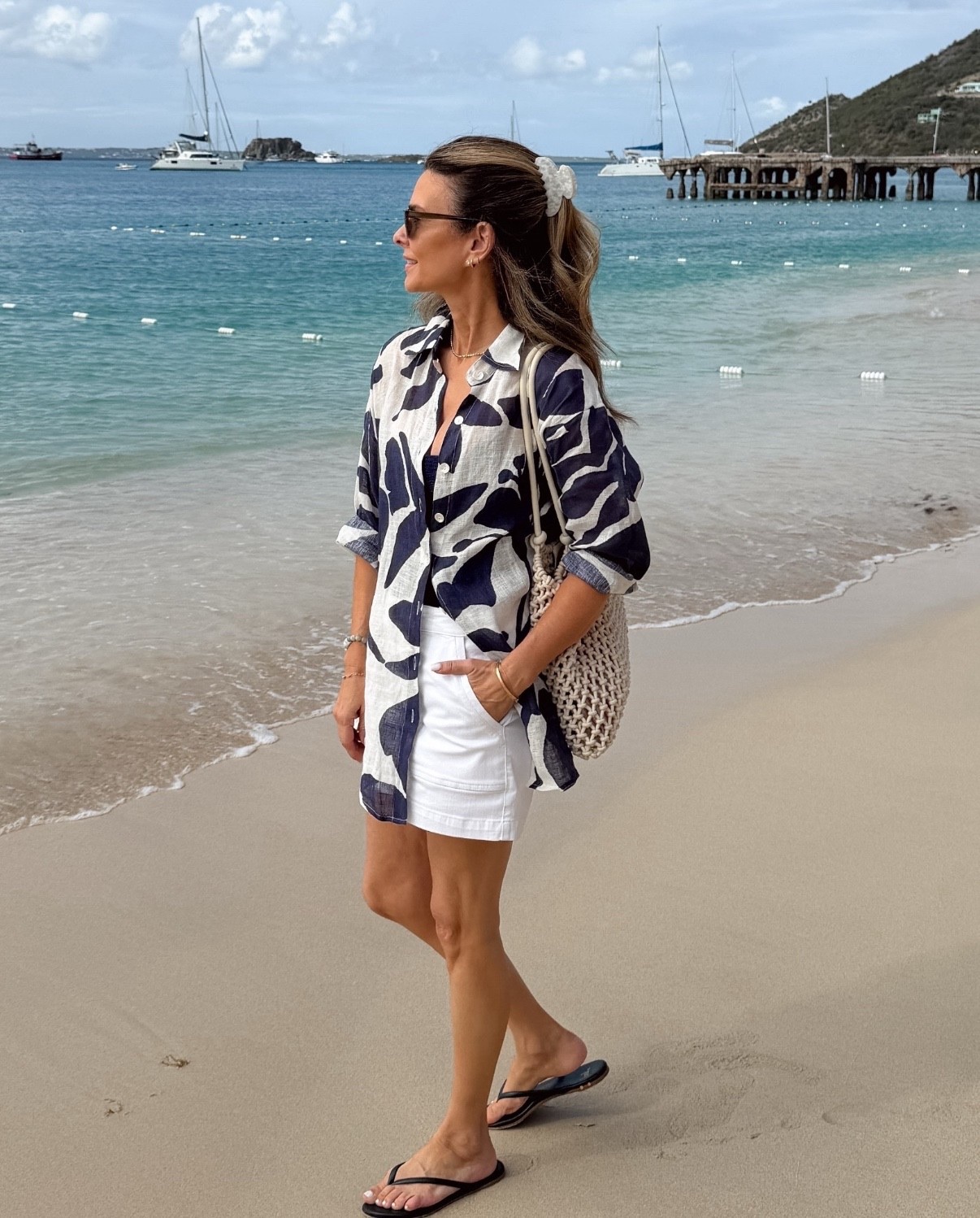 Cover up I’ve worn on repeat sz XS 
-shorts TTS 
- Thongs with arch support TTS 

#LTKTravel #LTKootd