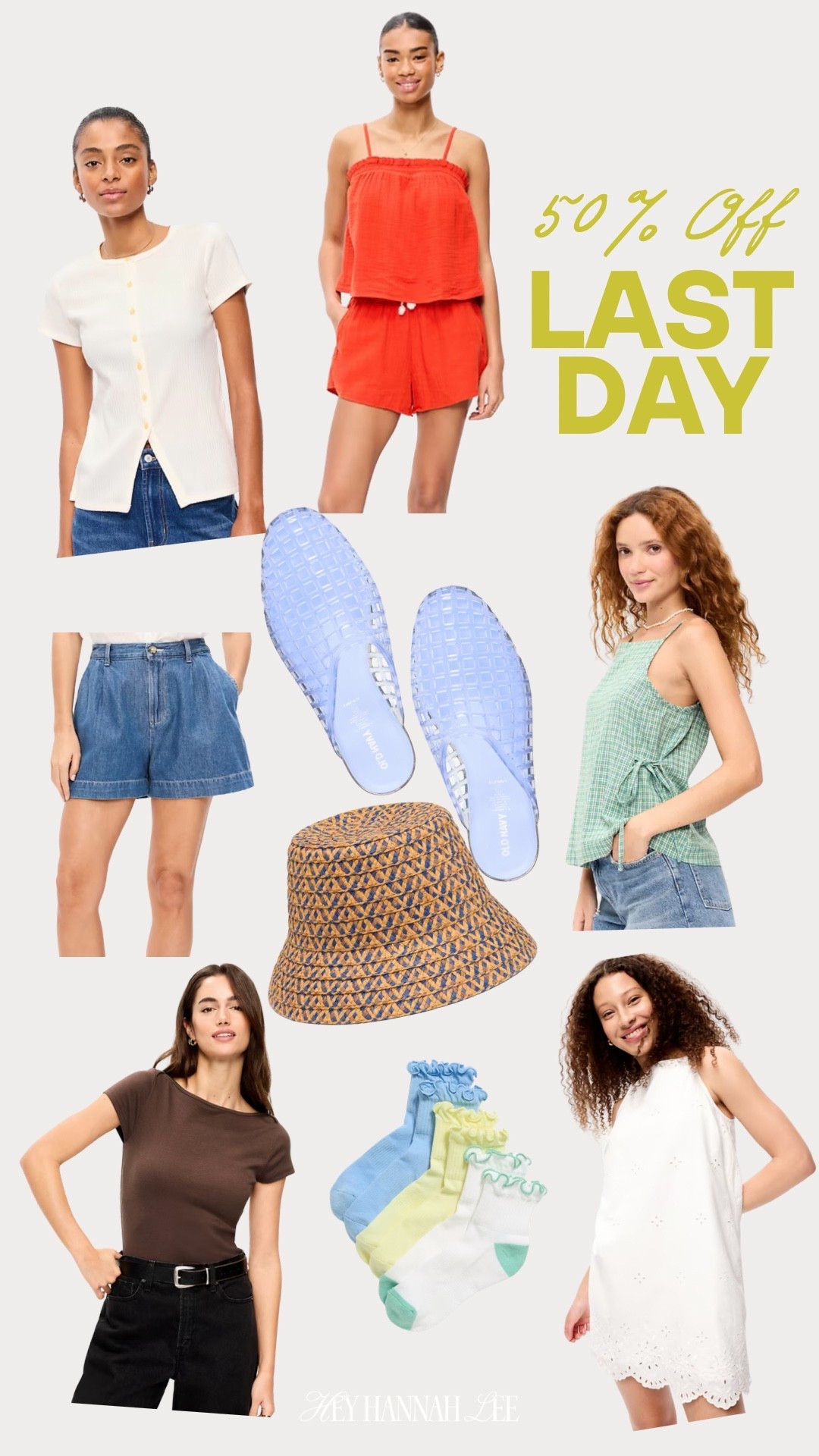 RUN to Old Navy!! Online only 50% off almost everything 🏃‍♀️🤸☀️⏰ 
women’s fashion, jelly slides, tops, dress, matching set, denim shorts, summer outfits, straw hat

#LTKootd #LTKSaleAlert #LTKdayinmylife