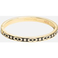 Coach Women's Sig C Stone Hinged Bangle - Gold/Black | Coggles (Global)