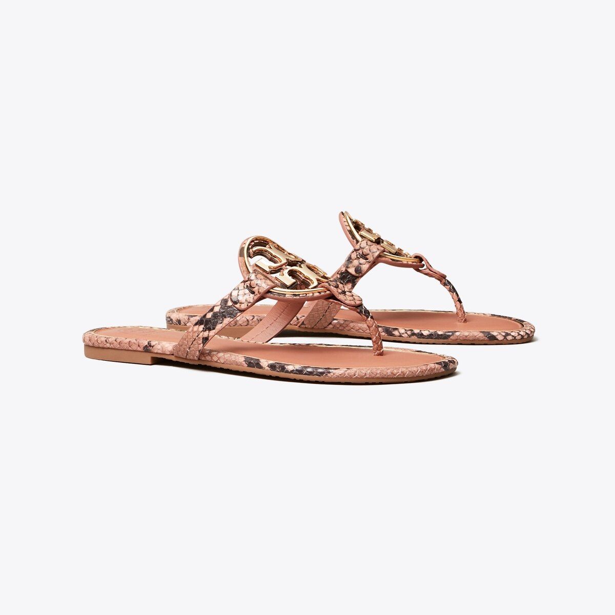 Miller Metal-Logo Sandal, Embossed Leather$248$129221colorblush roccia / goldSelect Size4 (sold o... | Tory Burch (US)
