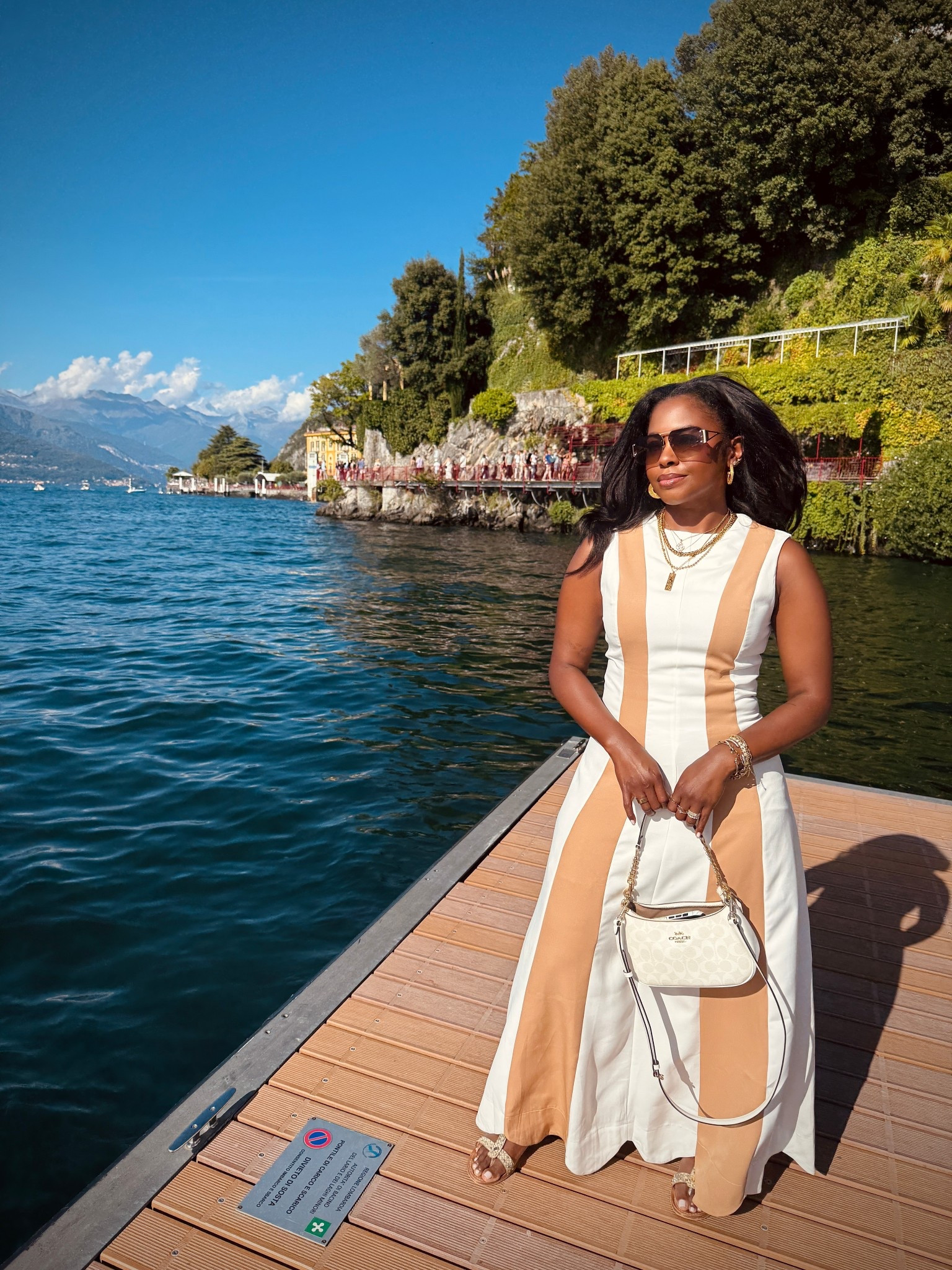 Boat Day! Brand is ‘Roselvelt’. I was only able to find it on Poshmark. Wearing a M 
