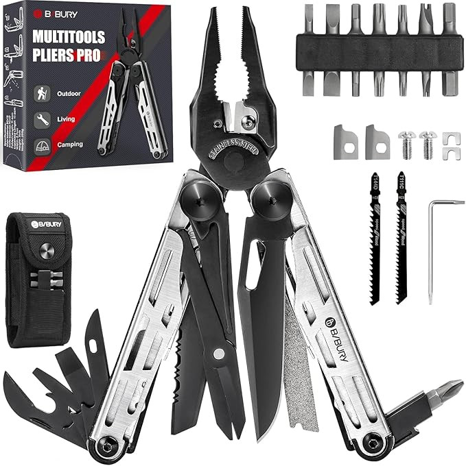BIBURY Multitool Pliers Pro BI2045, Stainless Steel 31-in-1 Multi Tool Pliers with Replaceable Wi... | Amazon (US)