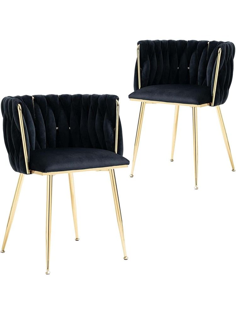 Gold Velvet Dining Chairs Set of 2 Modern Accent Chairs for Kitchen Dining Room Set of 2
       
... | SHEIN