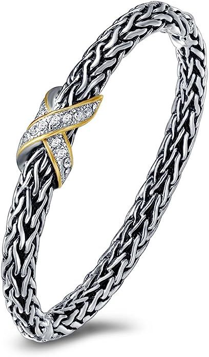 UNY Fashion Brand Hardy Jewelry Wire Cross Vintage Bangle Elegant Beautiful | Amazon (US)
