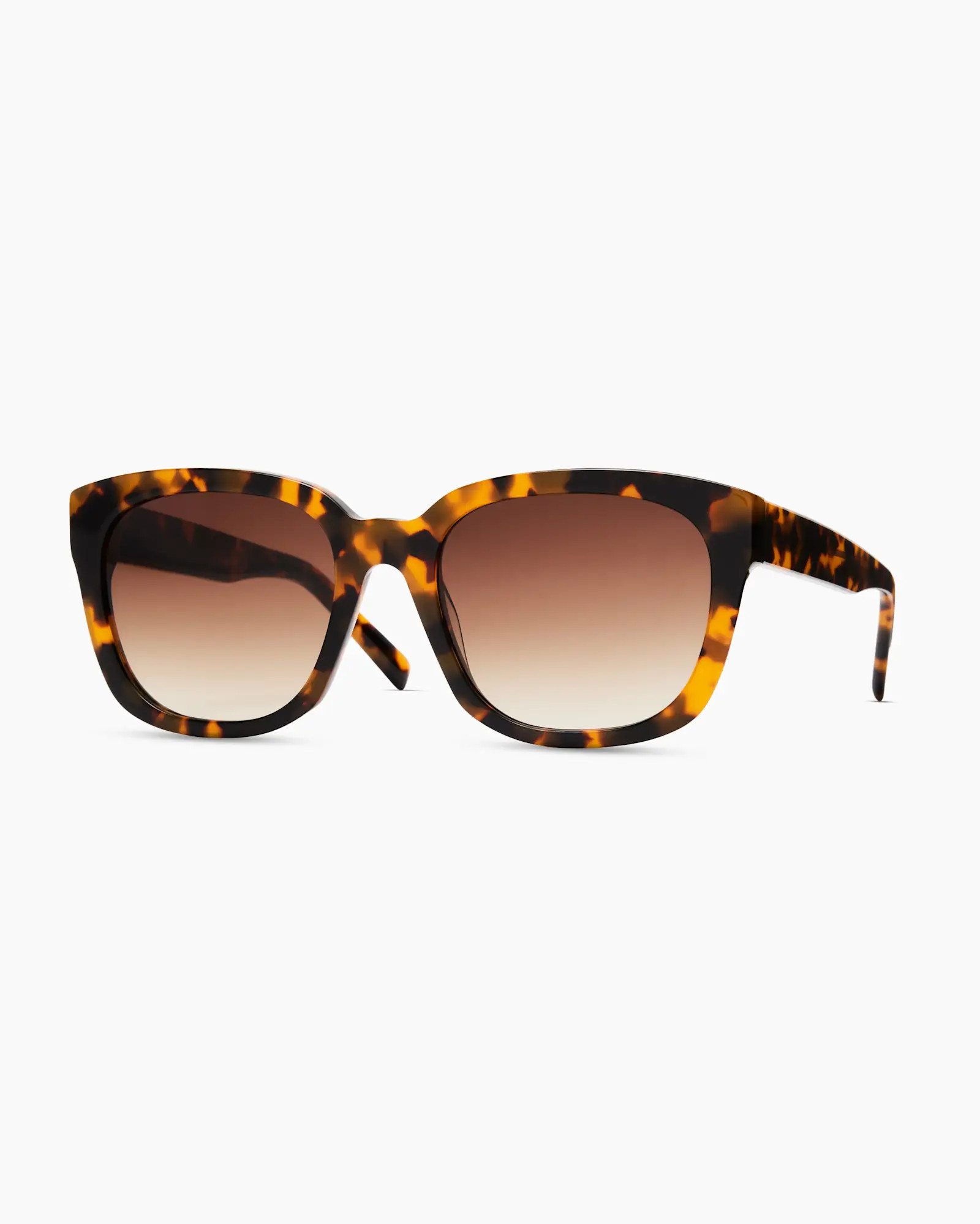 Barcelona Polarized Acetate Sunglasses in Fawn Tortoise with Brown Gradient lens | Quince