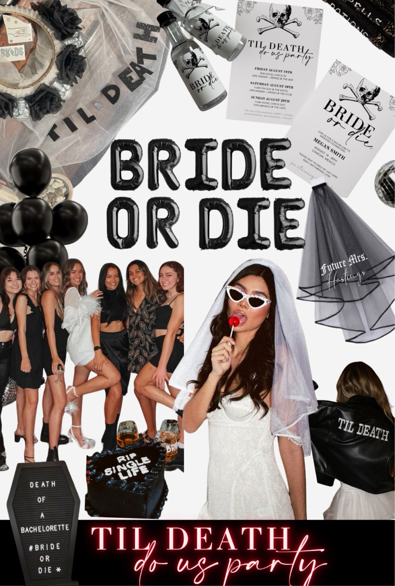 Bride or Die ☠️ Til Death Do Us Party Bachelorette Party Theme 

#LTKwedding